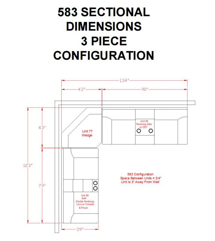 Acieona Reclining Sectional with Drop Down Table