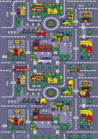 Persian Weavers KID'S City Map Rug
