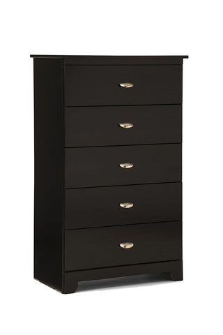 Delevan 5 Drawer Chest - Gloss Black