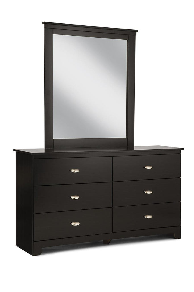 Delevan 6 Drawer Dresser & Mirror - Gloss Black