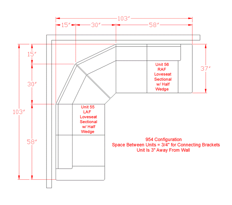 Dailey Sectional in 3 Colors