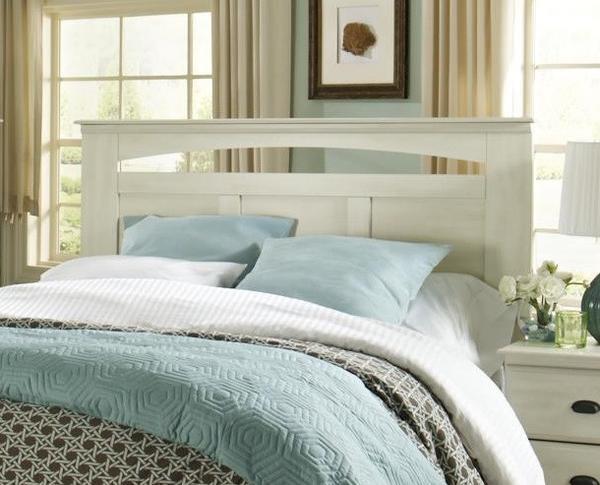 Durand Panel Headboard - Weathered White