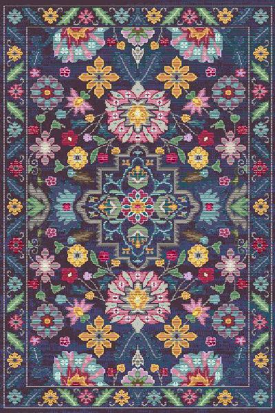 Persian Weavers Flowering Rug in 4 Colors