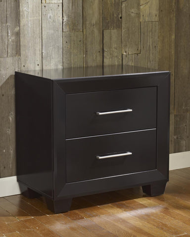 Hudson 2 Drawer Nightstand - Gloss Black