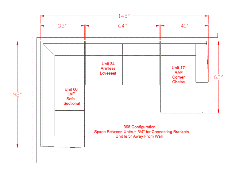Jessa Place Sectional in 3 Colors