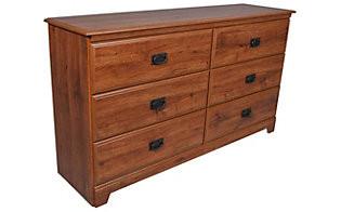 Ashland 6 Drawer Dresser & Mirror - Abbey Oak