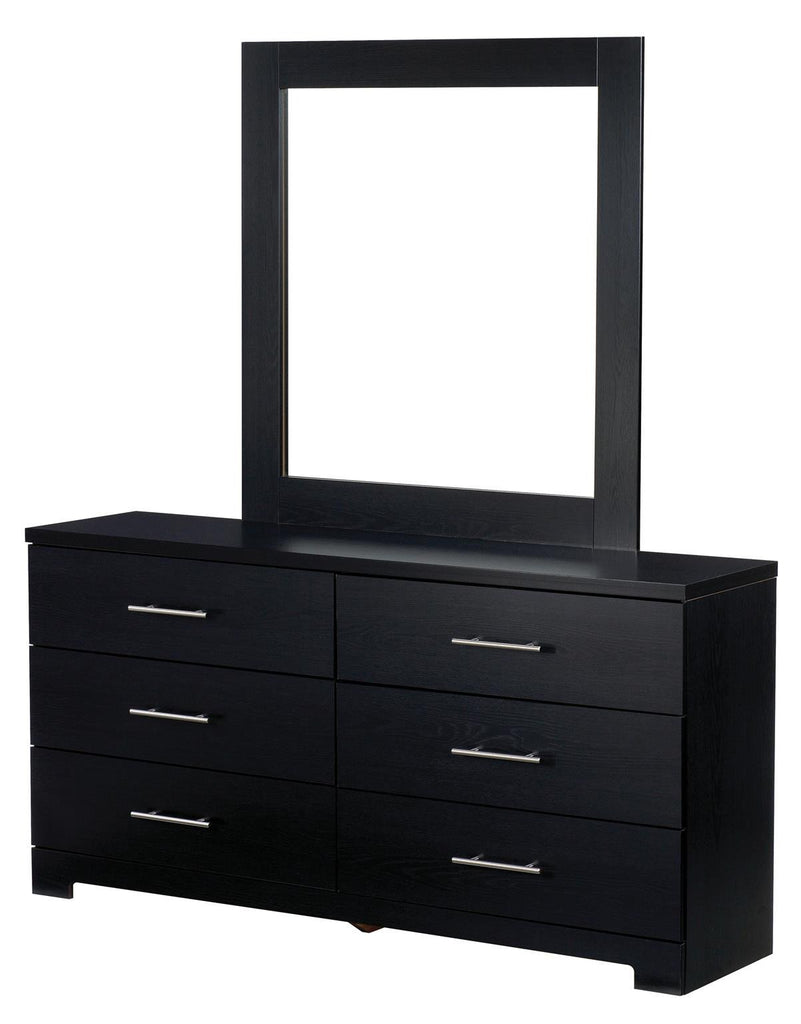 Brooklyn 6 Drawer Dresser & Mirror - Cinder Oak