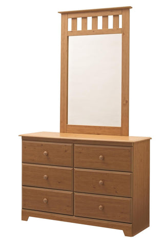 Eagle River 6 Drawer Dresser & Mirror - Desert Pine