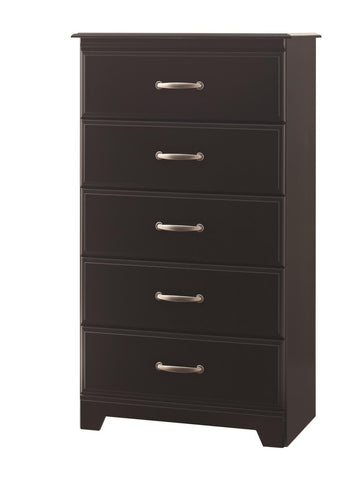 Trenton 5 Drawer Chest - Black