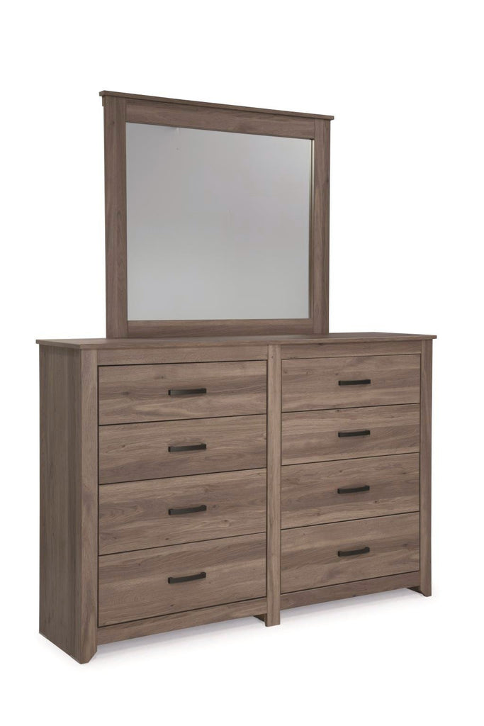 Weston 8 Drawer Dresser & Mirror - Salt Oak