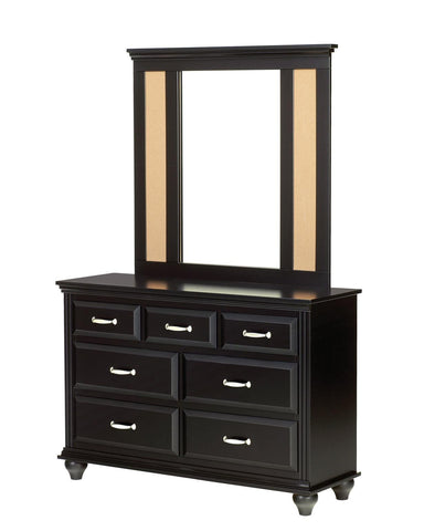 Madison 7 Drawer Dresser & Cork Panel Mirror - in 3 Finishes
