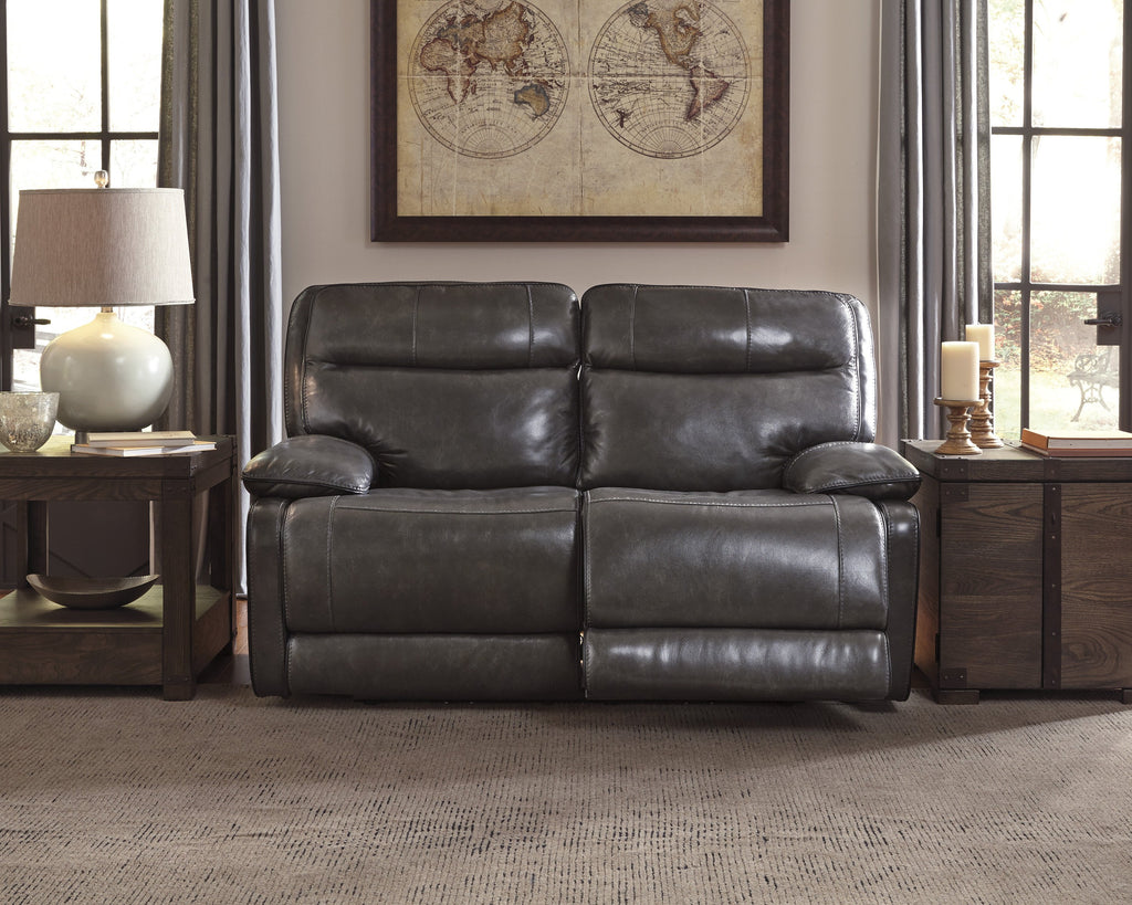 Palladum Power Reclining Leather Loveseat