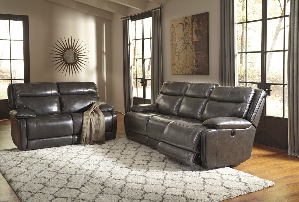Palladum Power Reclining Leather Loveseat