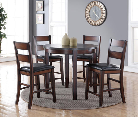 Rockport Collection // 5PC Round Dining in Counter Height