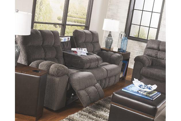 Acieona Reclining Sofa with Drop Down Table