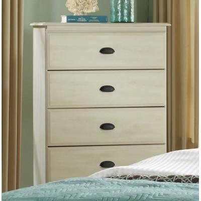 Durand 5 Drawer Chest - Weathered White