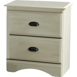 Durand 2 Drawer Nightstand - Weathered White
