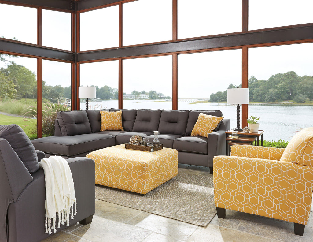 Ayanna Nuvella Oversized Accent Ottoman in 3 Fabrics