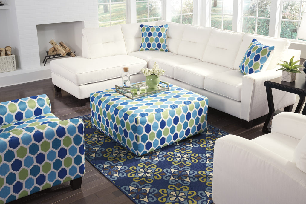 Ayanna Nuvella Oversized Accent Ottoman in 3 Fabrics