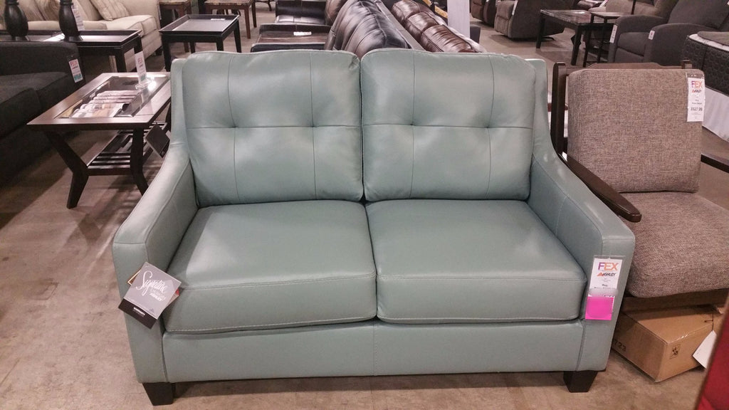 O' Kean Leather Loveseat in 4 Colors