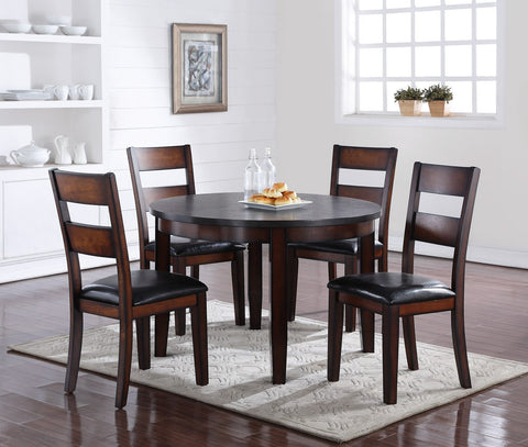 Rockport Collection // 5PC Round Dining in Standard Height